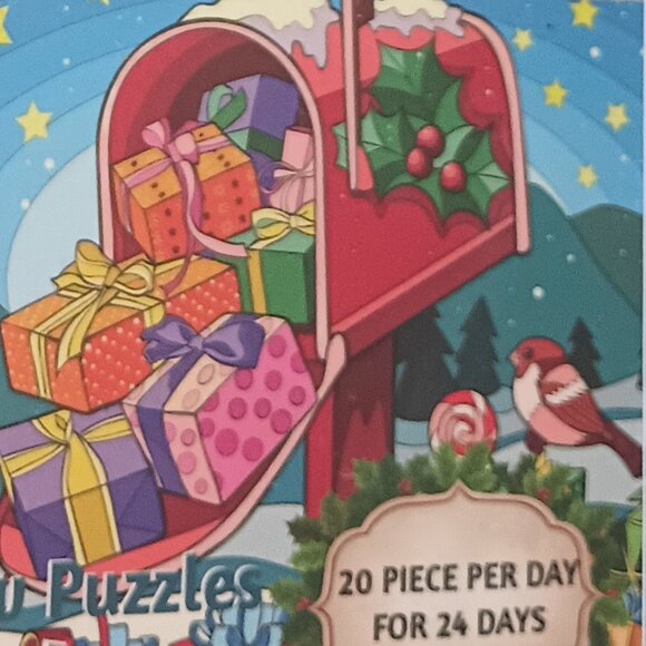 Advent Calendar Christmas Scene 24 Days Jigsaw Puzzles Countdown - Picture 9 of 9